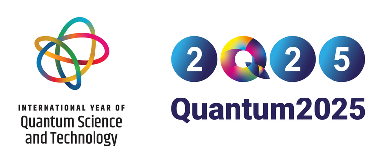 Logos des Internationalen und Nationalen Quantenjahres 2025