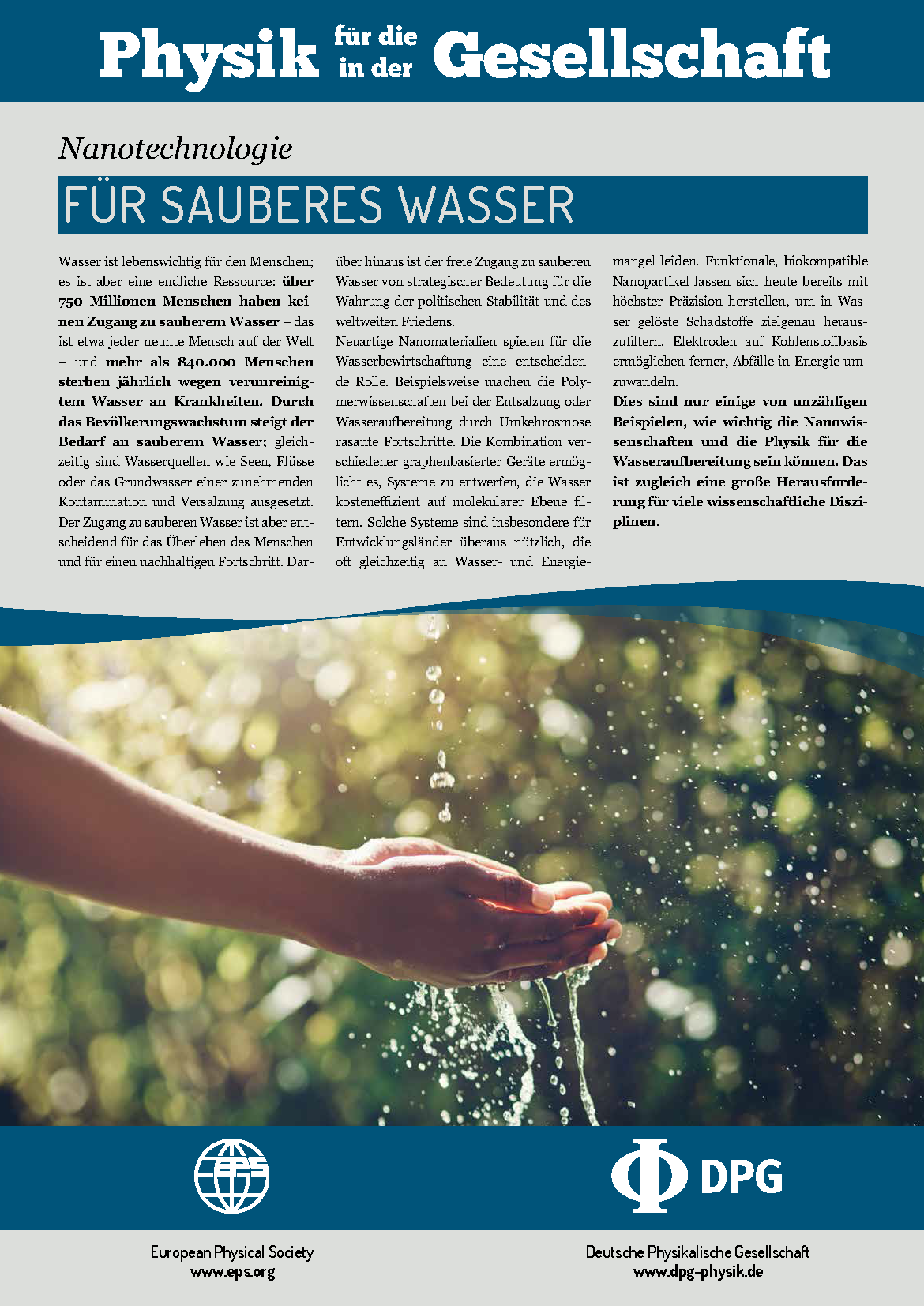 Nanotechnologie Fur Sauberes Wasser Dpg